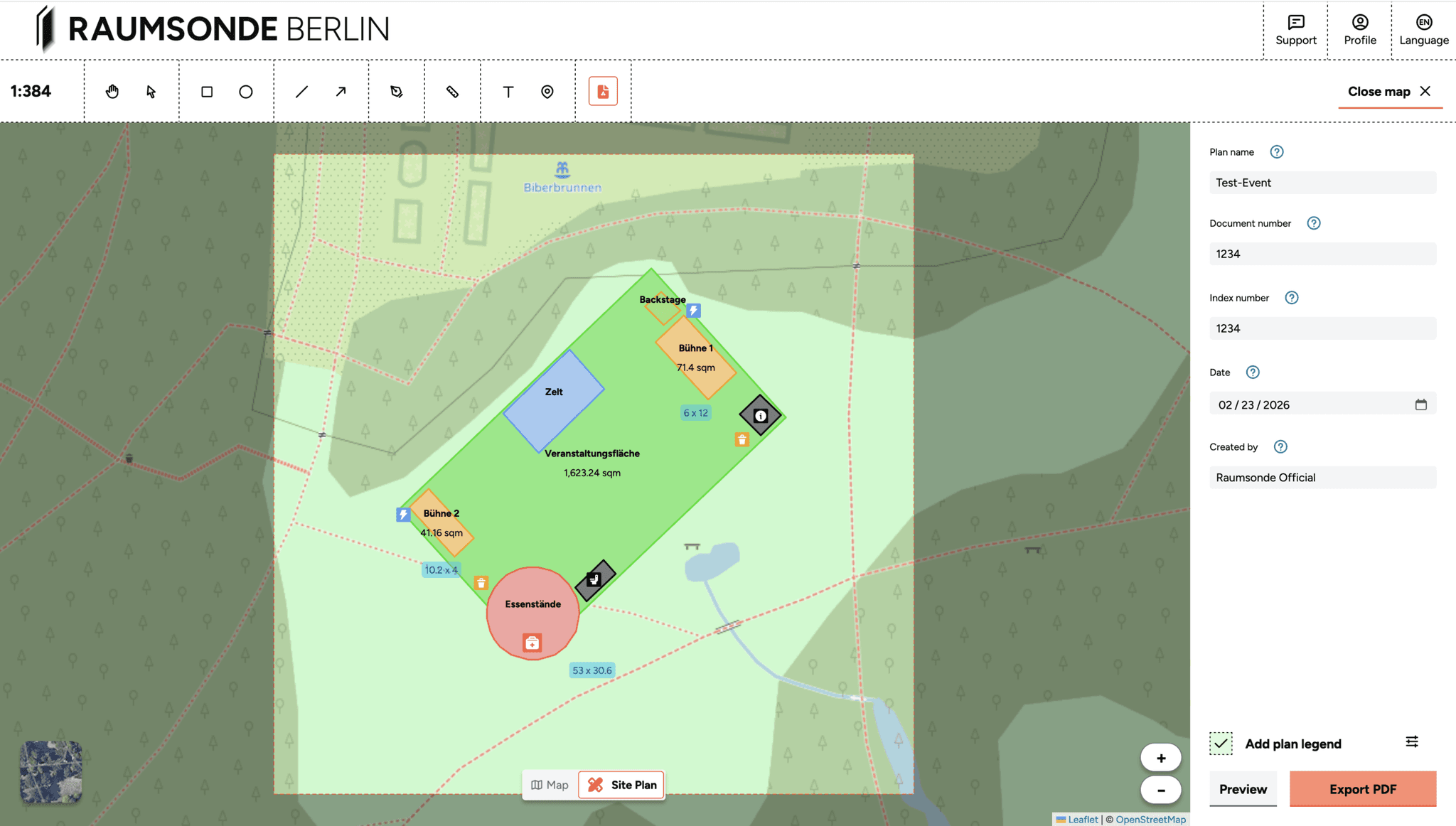 Site Planner preview